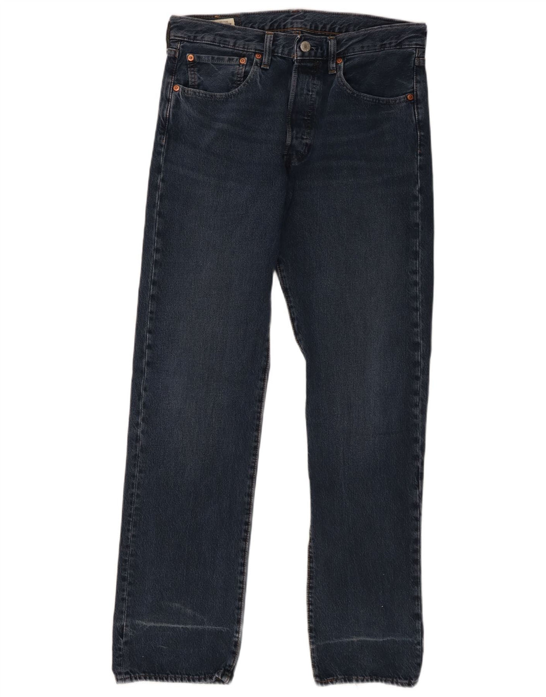 LEVI'S Masculino 501 Straight Jeans W31 L32 Azul Marinho Algodão