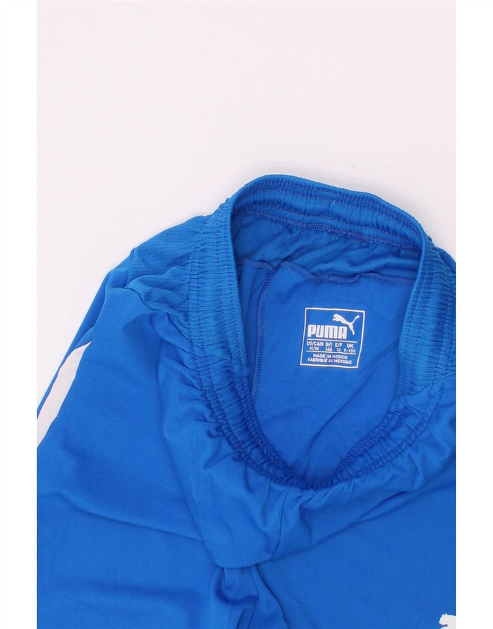 Shorts esportivos masculinos Puma 9-10 anos azul colorblock