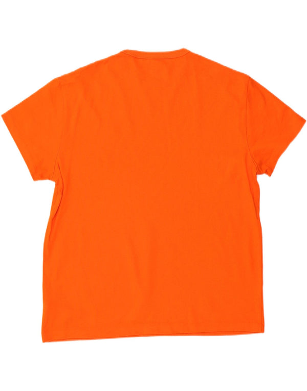 POLO RALPH LAUREN Mens Classic Fit T-Shirt Top Large Orange Cotton