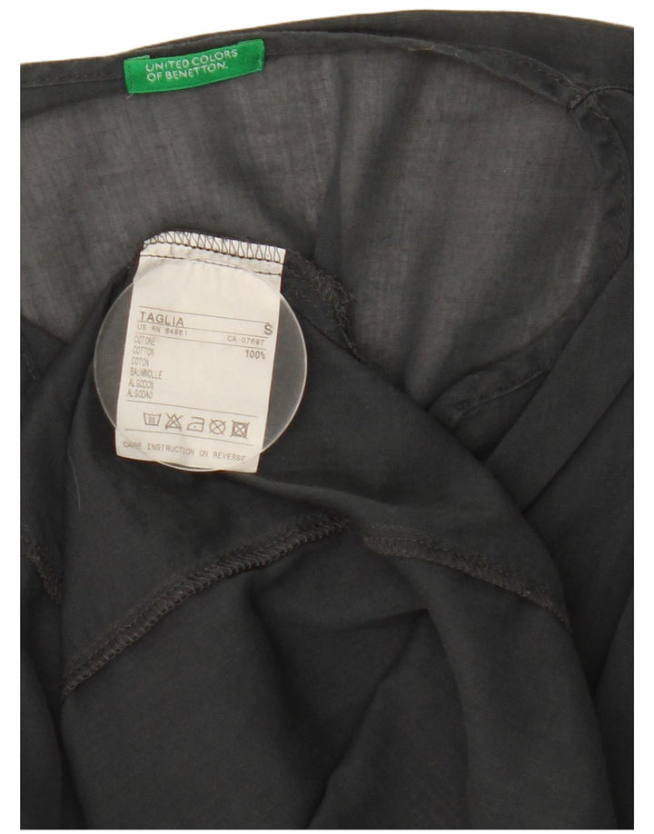 Vestido túnica transparente feminino Benetton, tamanho grande, 10 algodão cinza pequeno