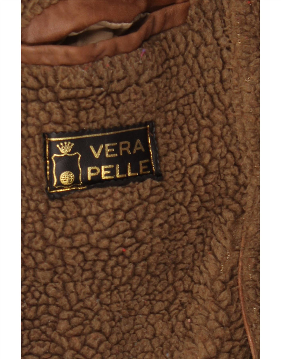 Jaqueta masculina vintage de couro Sherpa Reino Unido 38 couro marrom médio