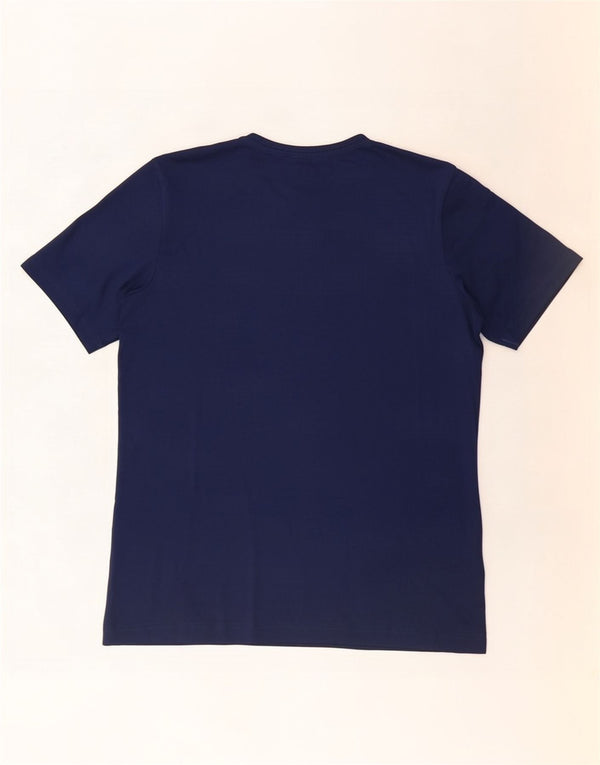Adidas Mens Aeroready T-Shirt Top Large Navy Blue Colourblock Polyester