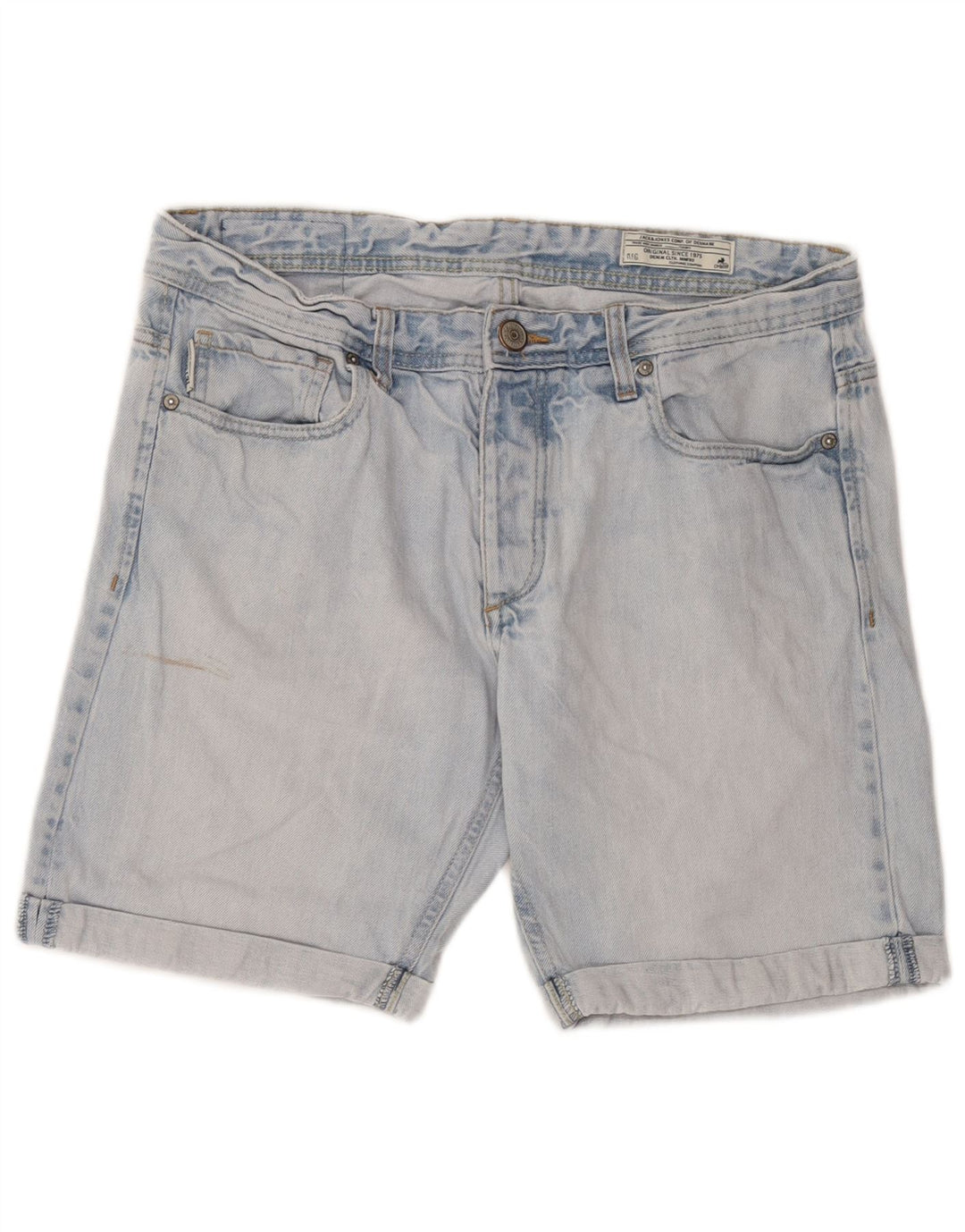 Shorts jeans masculino Jack & Jones grande W34 algodão azul