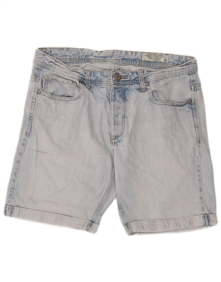 Shorts jeans masculino Jack & Jones grande W34 algodão azul