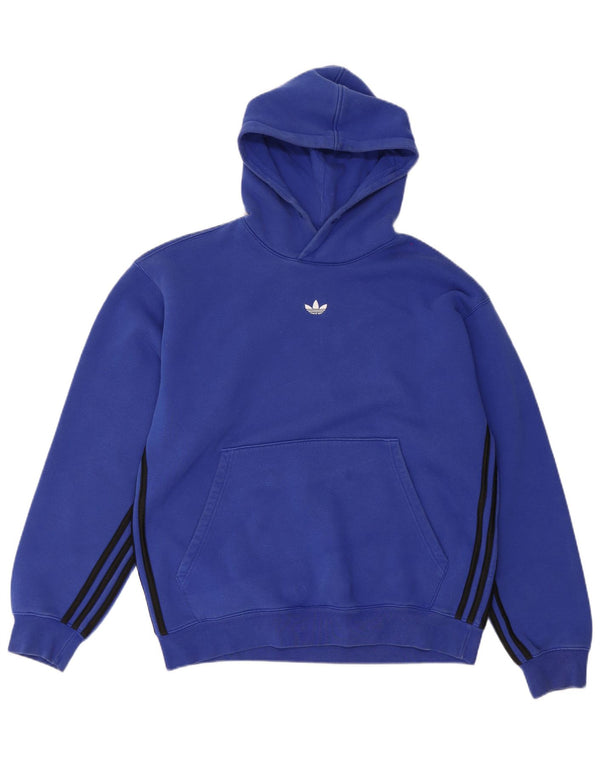 Adidas Mens Hoodie Jumper Grande Algodão Azul Marinho