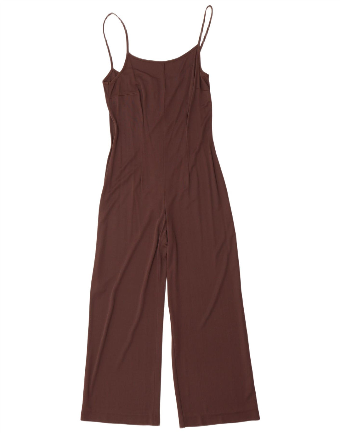 Macacão feminino vintage sem mangas UK 12 marrom médio