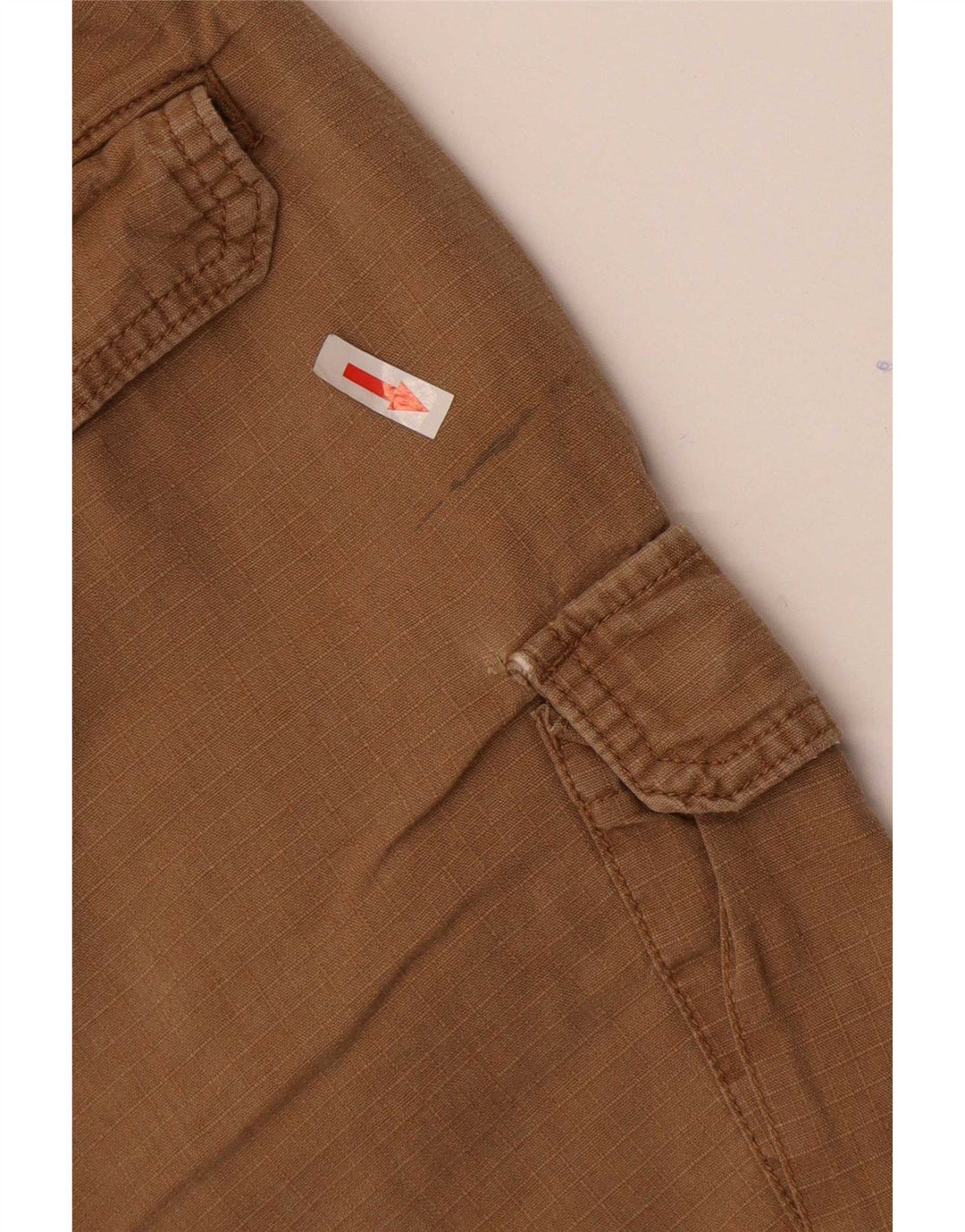Shorts cargo masculino Abercrombie & Fitch médio W32 linho marrom