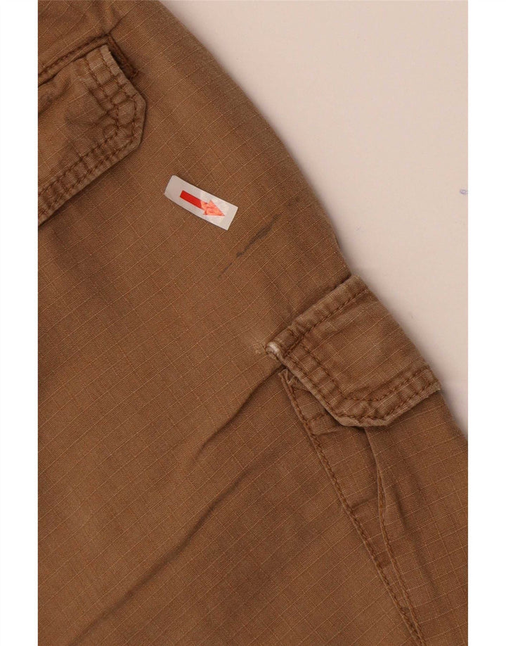 Shorts cargo masculino Abercrombie & Fitch médio W32 linho marrom