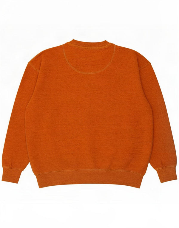 Superdry Womens Oversized Sweatshirt Jumper UK 16 Large Orange Flecked