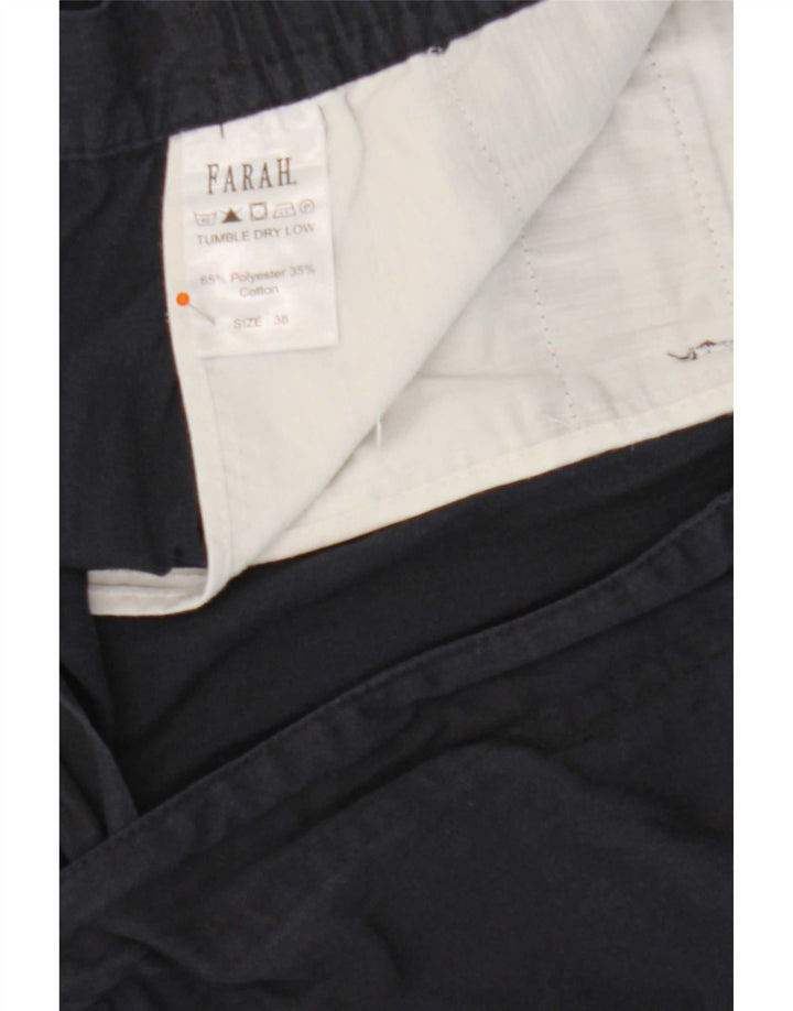 Farah Mens Chino Shorts W38 XL Poliéster Azul Marinho