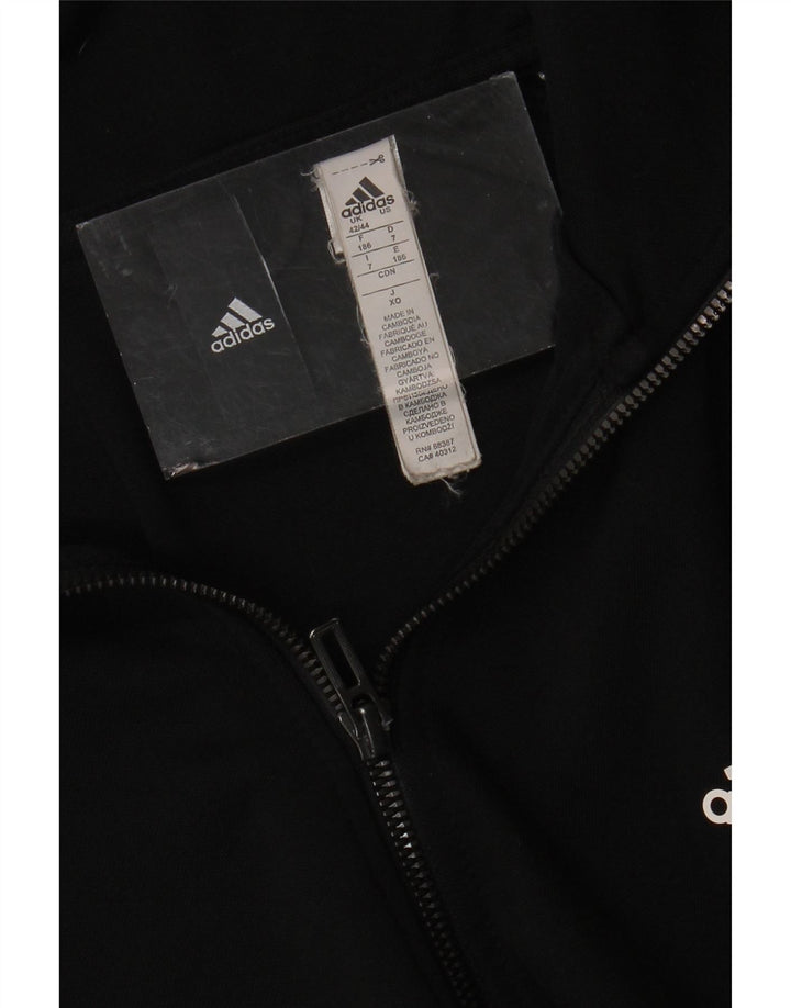 ADIDAS Mens Tracksuit Top Jacket UK 42/44 Grande Poliéster Preto