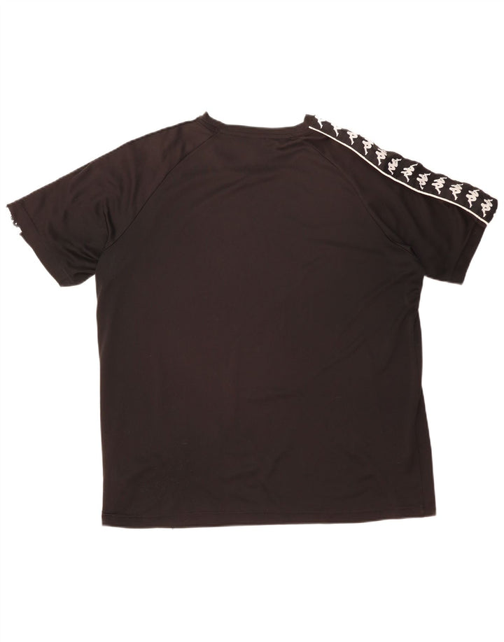 Camiseta gráfica masculina Kappa Top 2XL preto colorblock poliéster