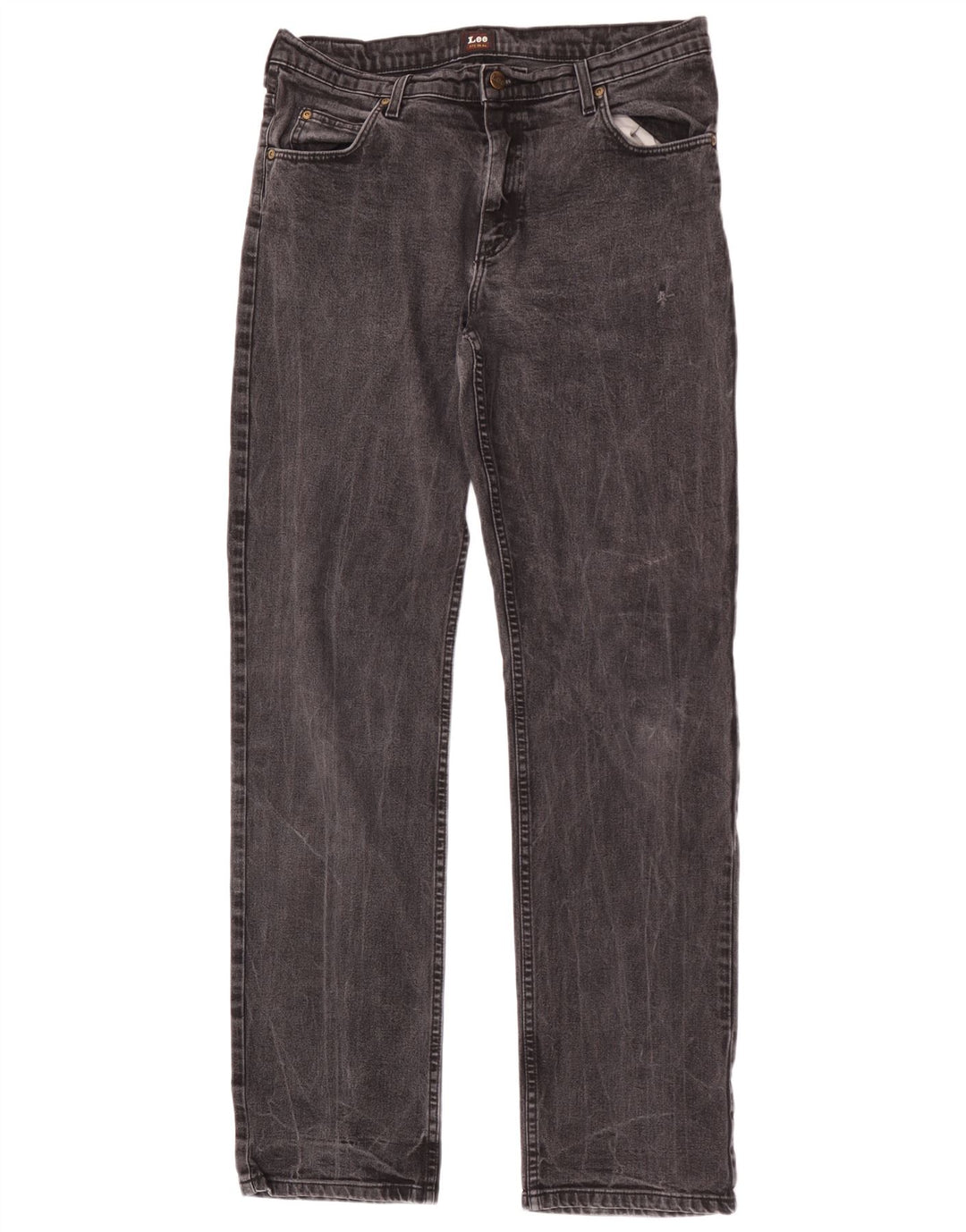 Lee Mens Brooklyn Straight Jeans W36 L36 Algodão Preto