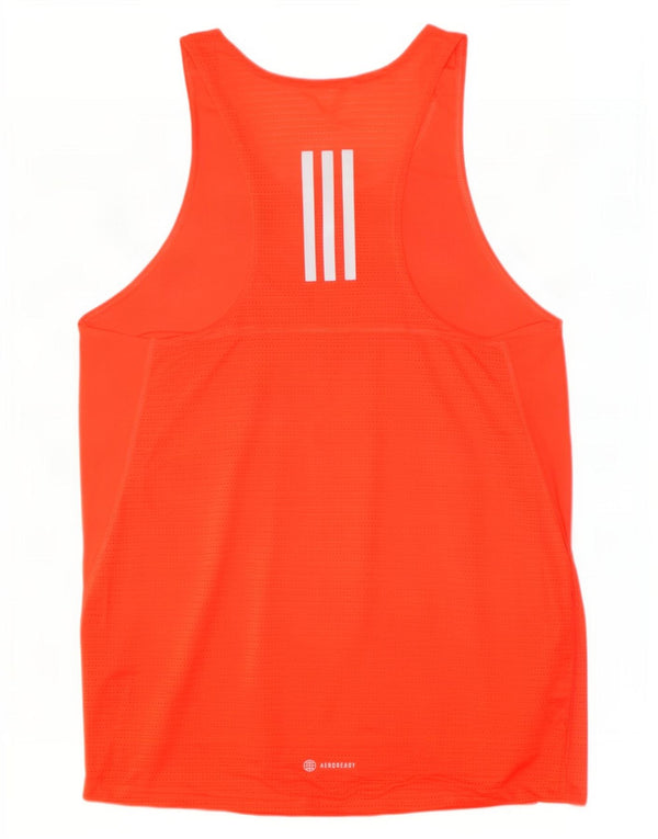 Adidas Mens Aeroready Slim Fit Colete Top Pequeno Vermelho