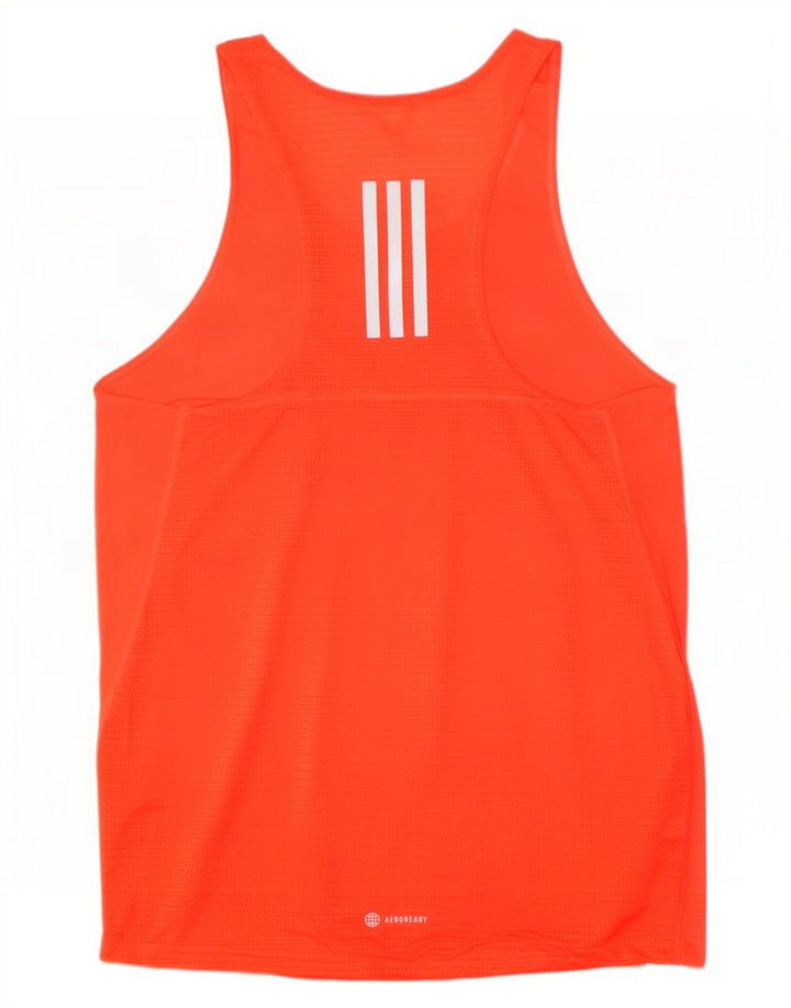 Adidas Mens Aeroready Slim Fit Colete Top Pequeno Vermelho