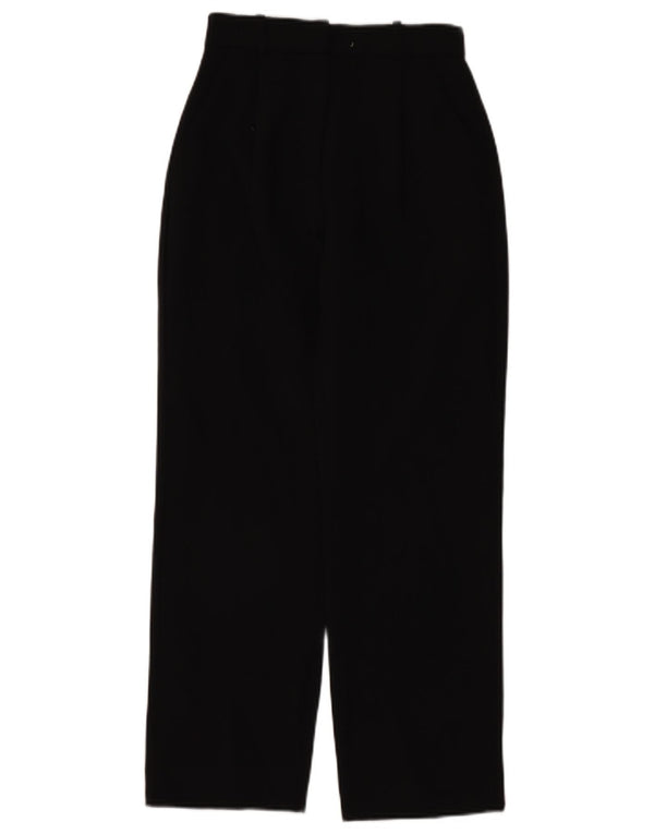 Calça feminina casual de cintura alta Abercrombie & Fitch US 00 2XS W24 L28 Bla