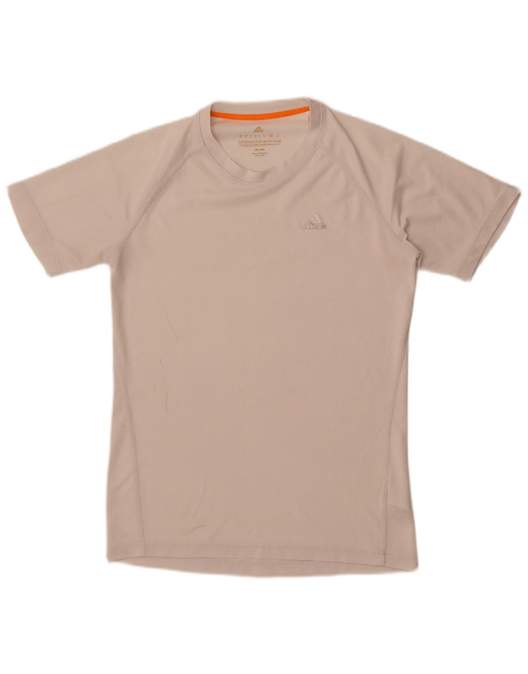Adidas Mens Climalite Camiseta Top Pequeno Poliéster Branco