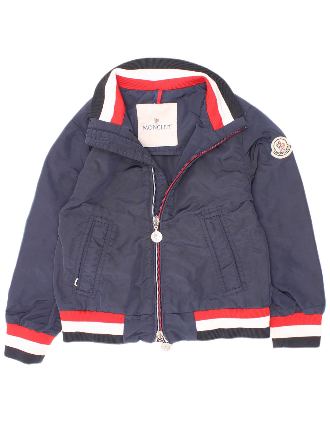 Jaqueta bomber Moncler Boys 3-4 anos azul marinho Colourblock poliamida