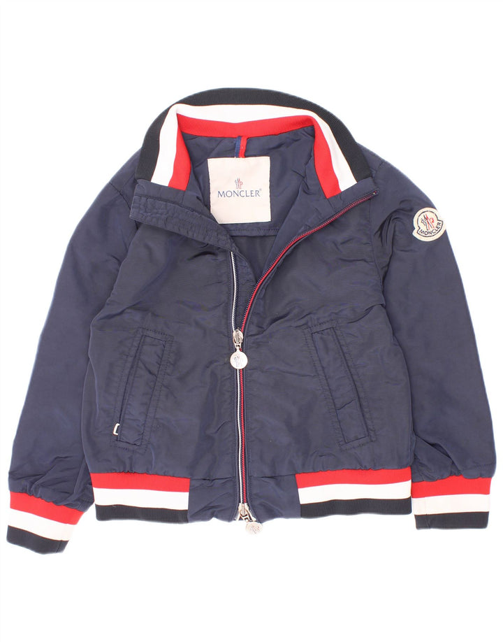 Jaqueta bomber Moncler Boys 3-4 anos azul marinho Colourblock poliamida