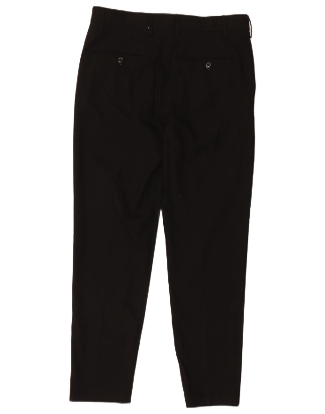 Zara Mens Slim Suit Calças EU 40 Médio W31 L27 Poliéster Preto