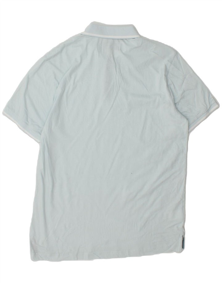 PENGUIN Mens Polo Shirt Medium Blue Cotton Vintage Penguin and Second-Hand Penguin from Messina Hembry 