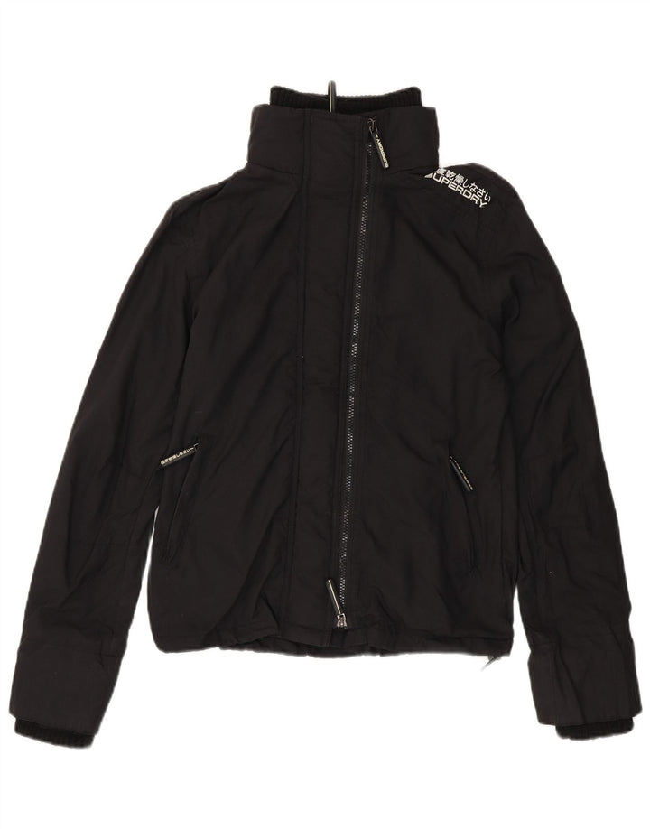 Jaqueta corta-vento feminina SUPERDRY UK 14 médio preto nylon
