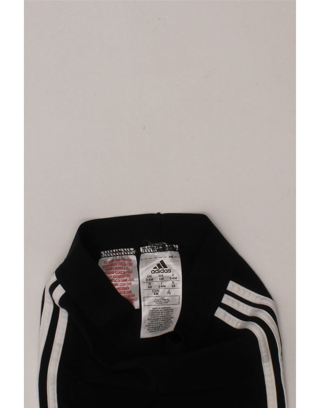 ADIDAS Baby Boys Tracksuit Trousers 3-6 Months  Black Cotton Vintage Adidas and Second-Hand Adidas from Messina Hembry 