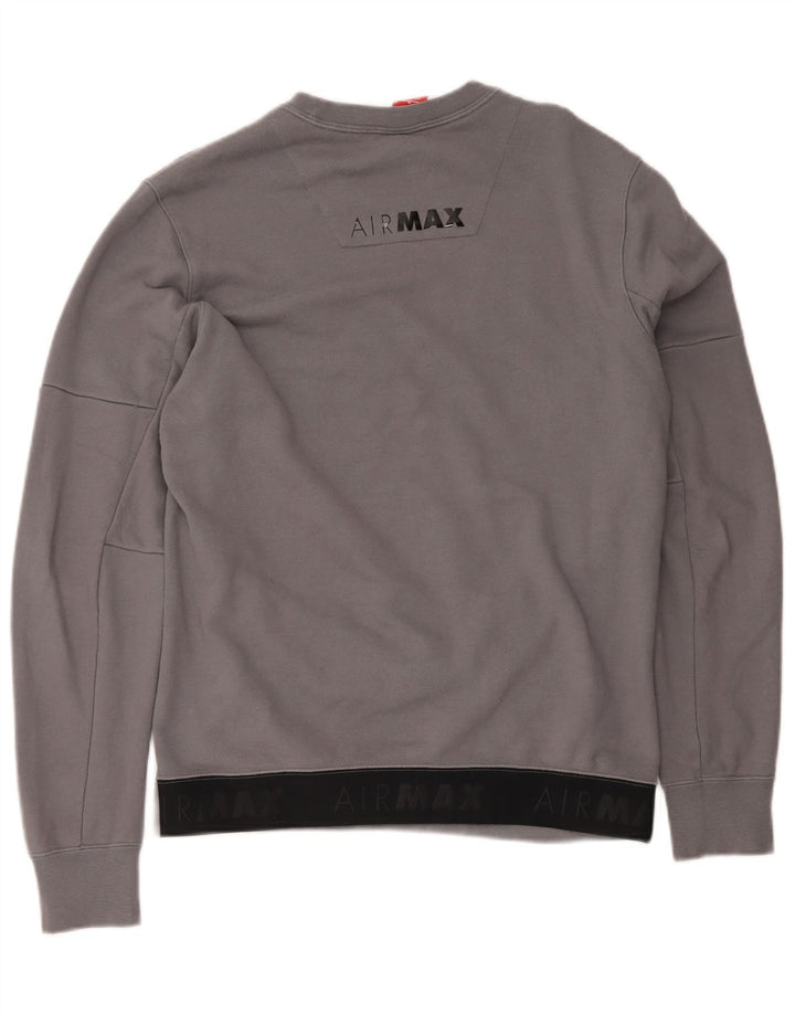 Moletom Nike Masculino Air Max Graphic Jumper Médio Cinza Algodão