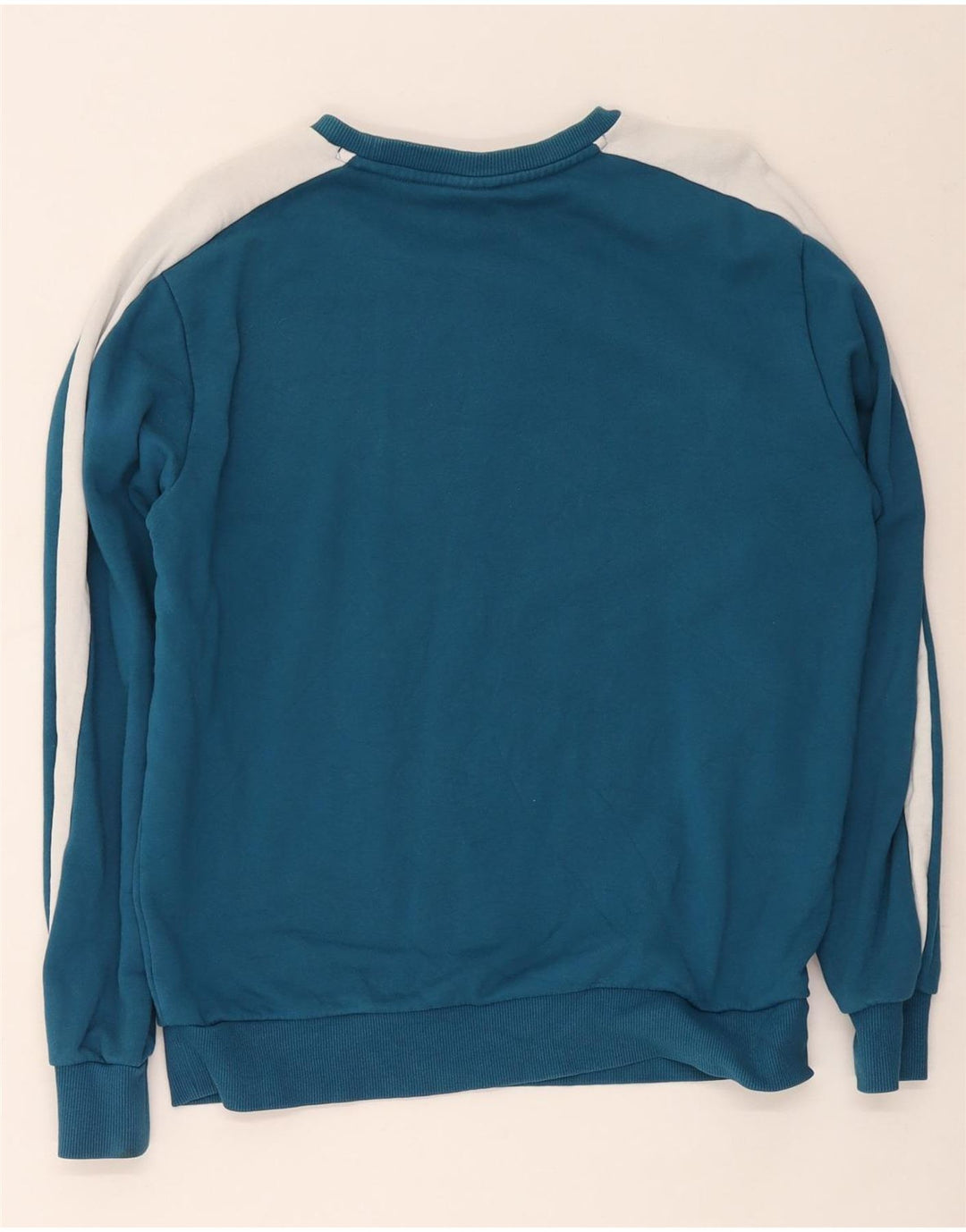 Puma moletom feminino jumper UK 14 médio azul colorblock algodão