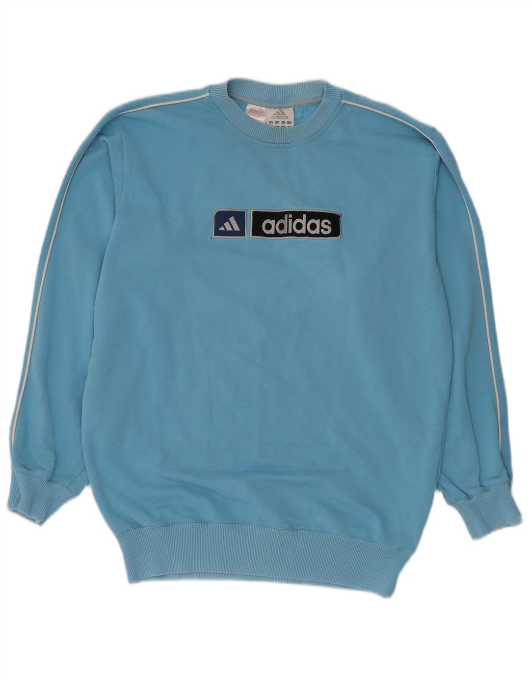 ADIDAS Meninos Oversized Graphic Sweatshirt Jumper 15-16 Anos Azul Algodão