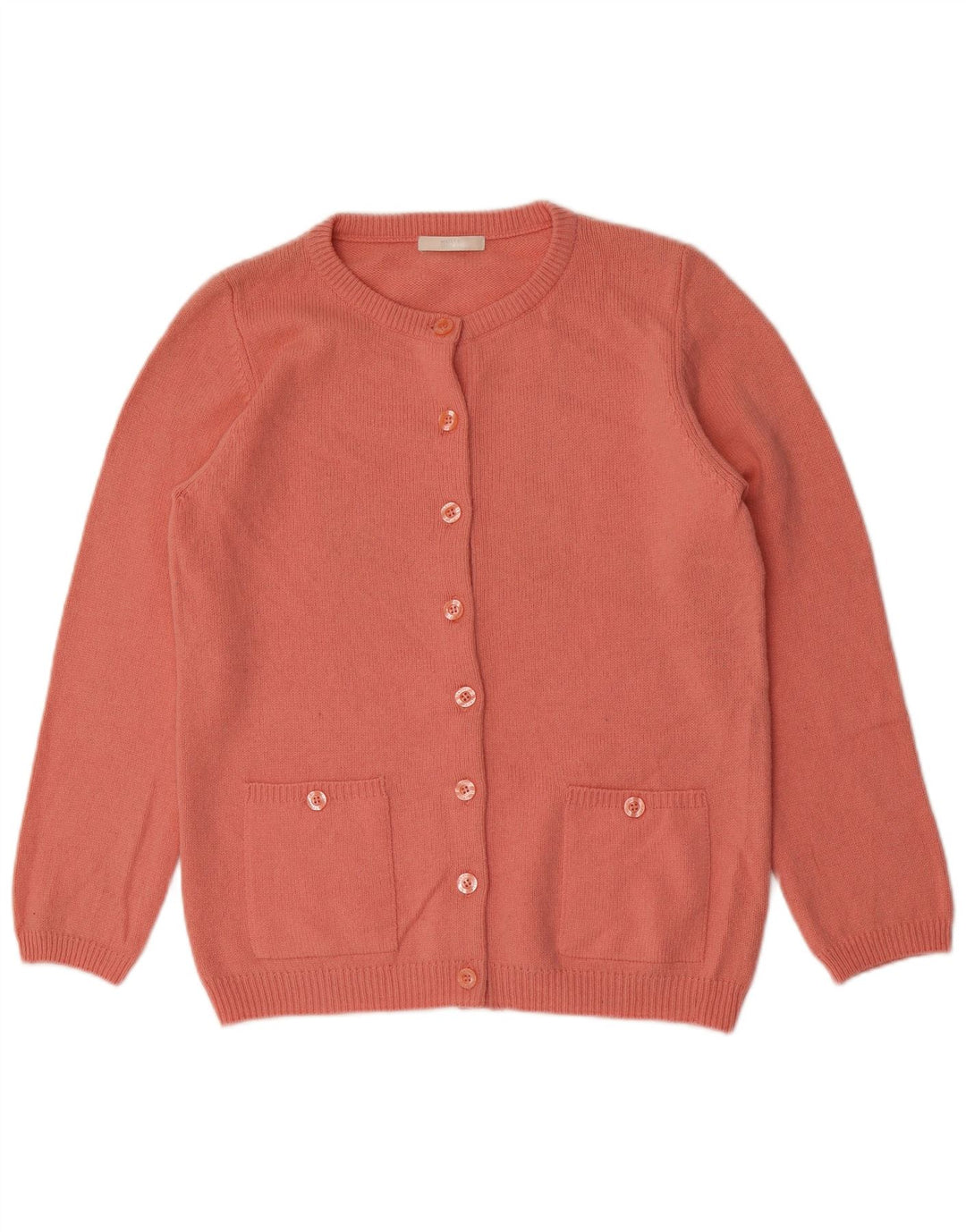 Suéter cardigã feminino Marks & Spencer UK 14 grande lã rosa