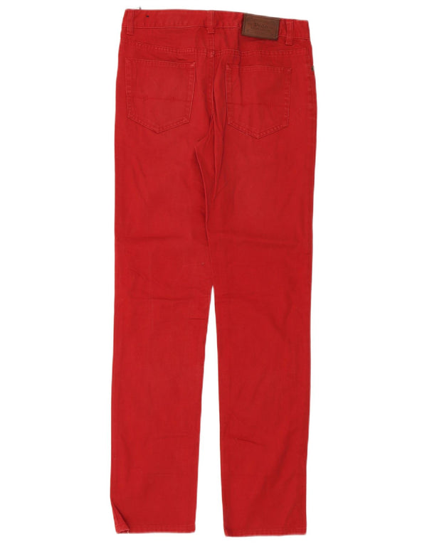 POLO RALPH LAUREN Meninos Jeans Slim 13-14 Anos W28 L30 Algodão Vermelho