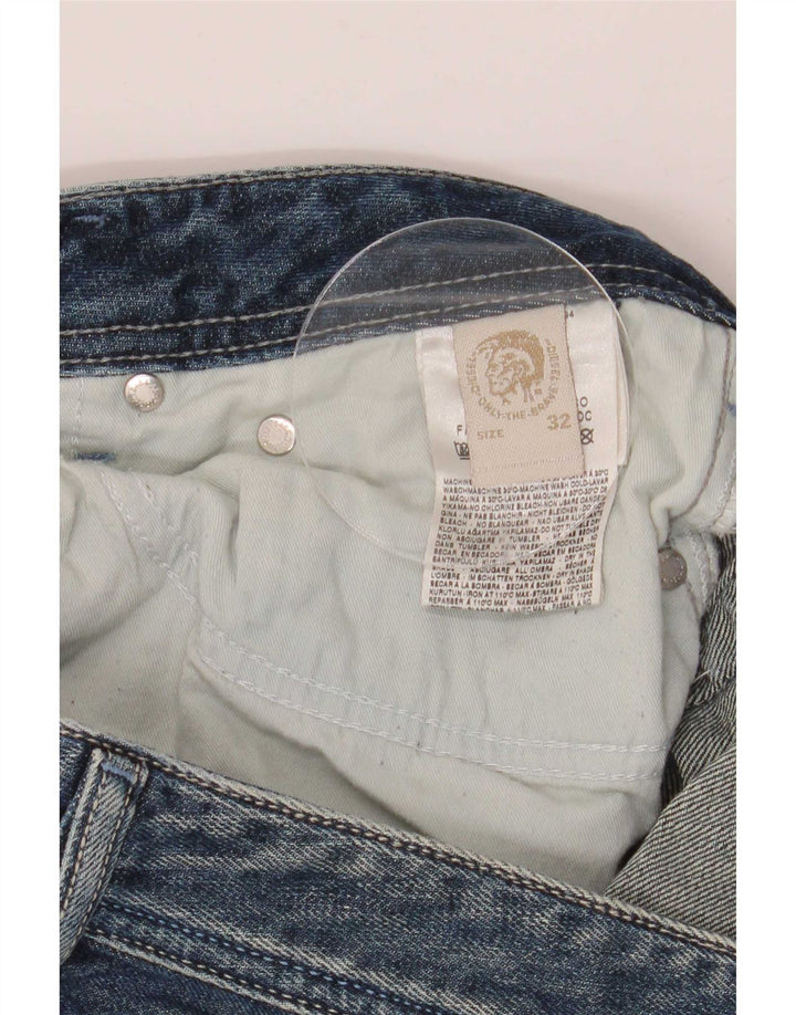 Jeans masculino Diesel Bootcut desgastado W32 L32 algodão azul
