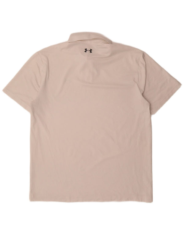 Camisa polo masculina Under Armour grande branca