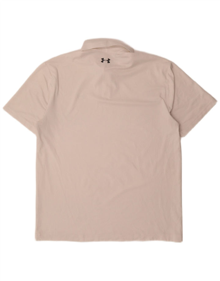 Camisa polo masculina Under Armour grande branca
