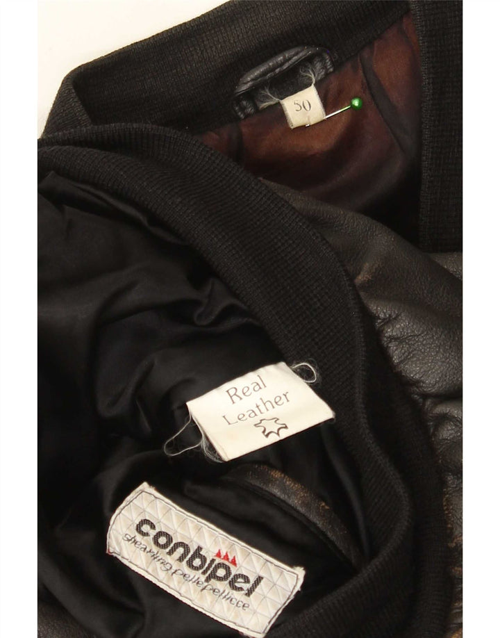 Colete masculino de couro Conbipel IT 50 grande couro marrom