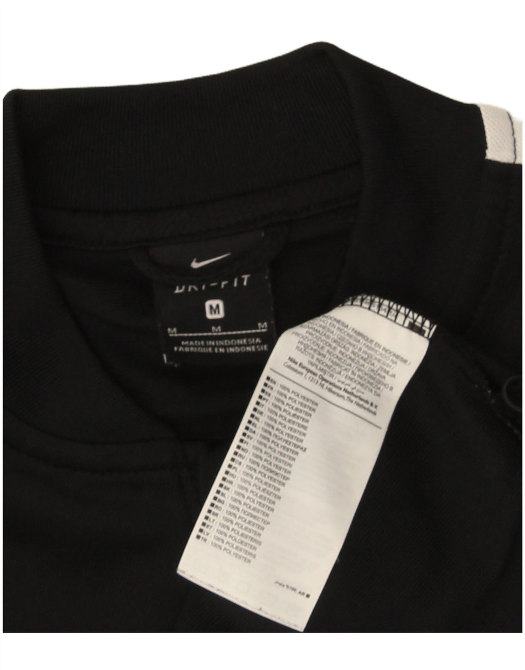 Jaqueta Nike Mens Dri Fit Tracksuit Top Médio Preto Colourblock Poliéster