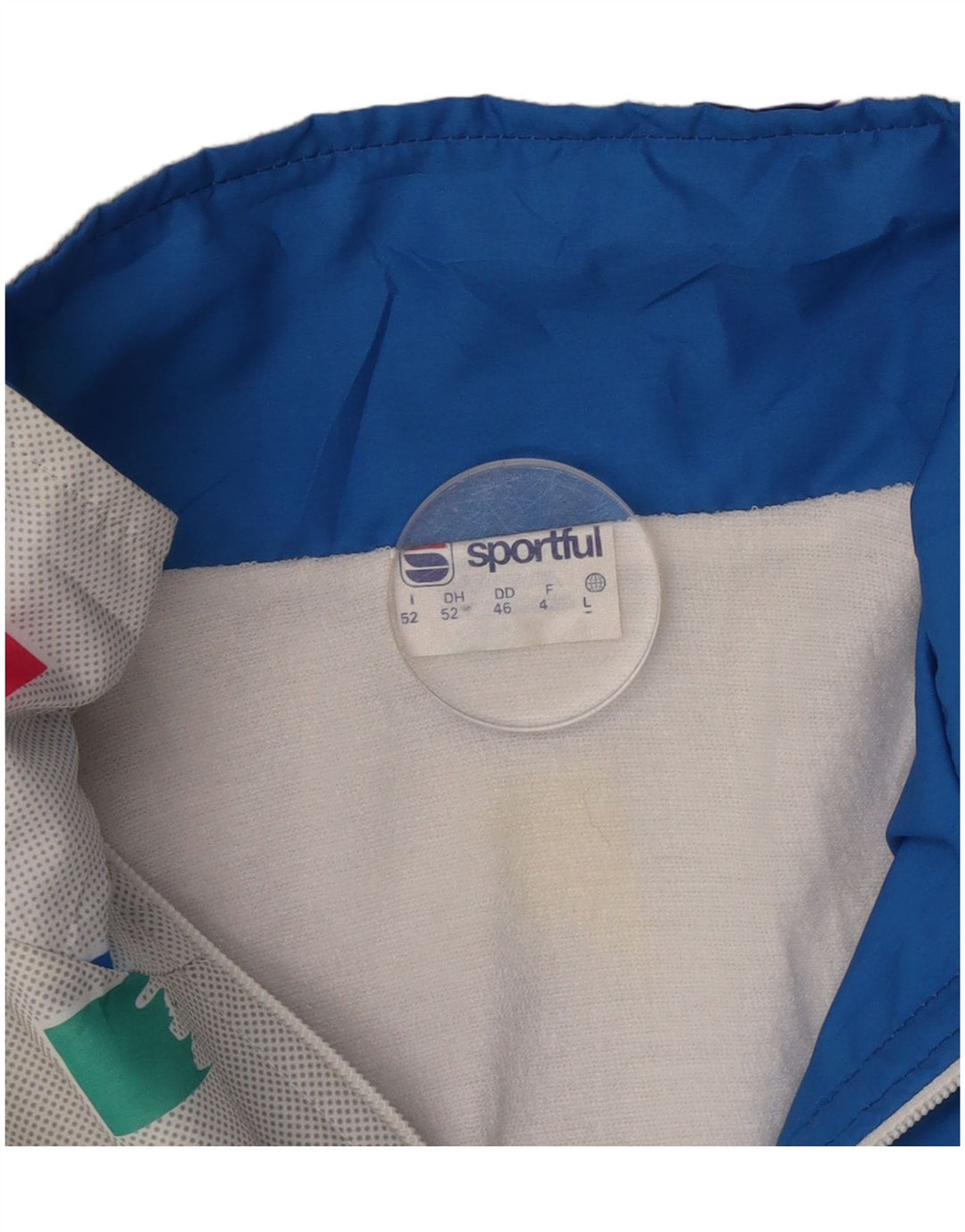 Sportful Mens Graphic Tracksuit Top Jacket IT 52 Grande Cinza Geométrico