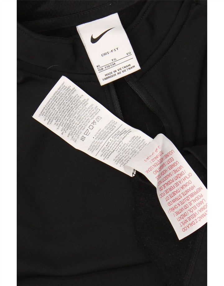 NIKE Boys Dri Fit Graphic Pullover Treino Top 13-14 Anos XL Preto
