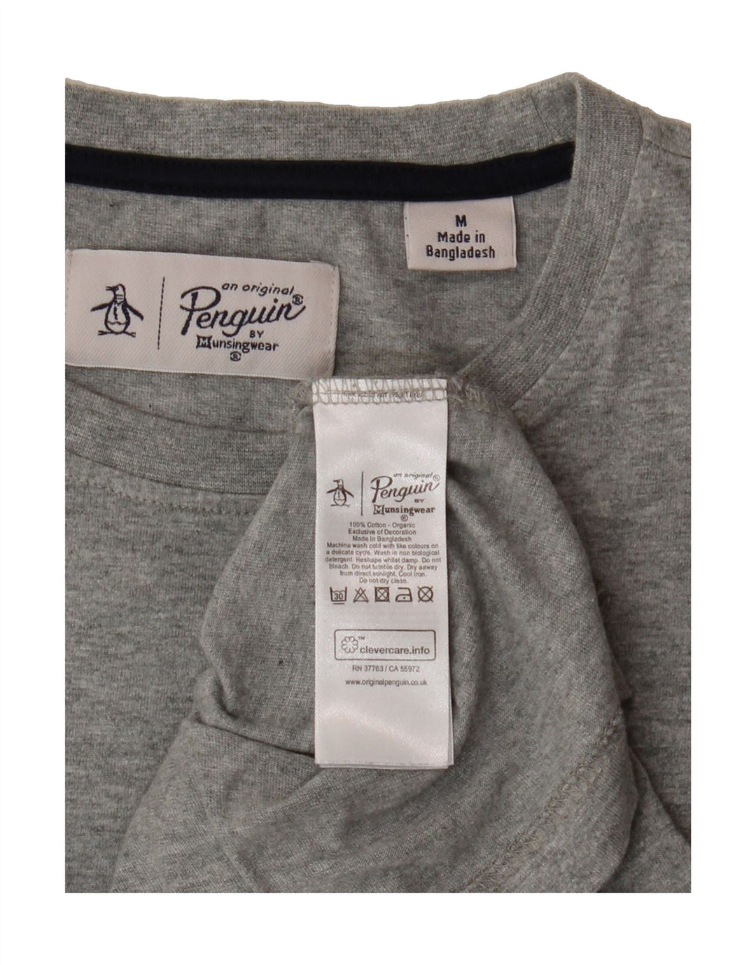 PENGUIN Mens T-Shirt Top Medium Grey Cotton Vintage Penguin and Second-Hand Penguin from Messina Hembry 