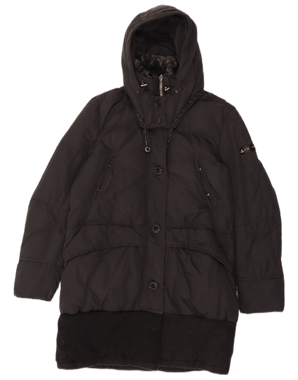 Casaco feminino acolchoado com capuz PEUTEREY IT 48 XL preto colorblock poliamida