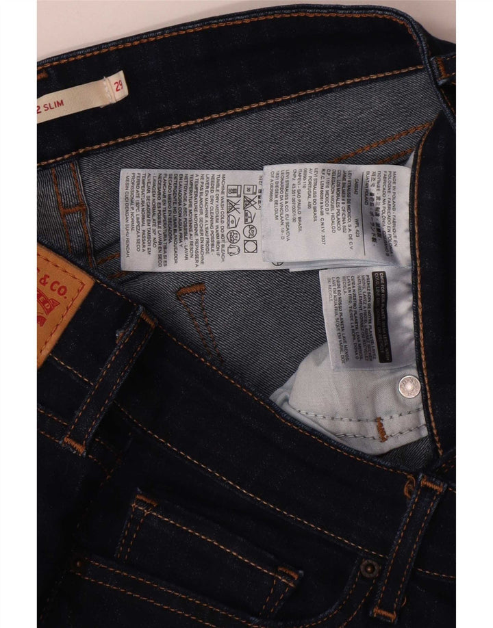 Calça jeans feminina Levi's 712 Slim W29 L26 azul marinho algodão