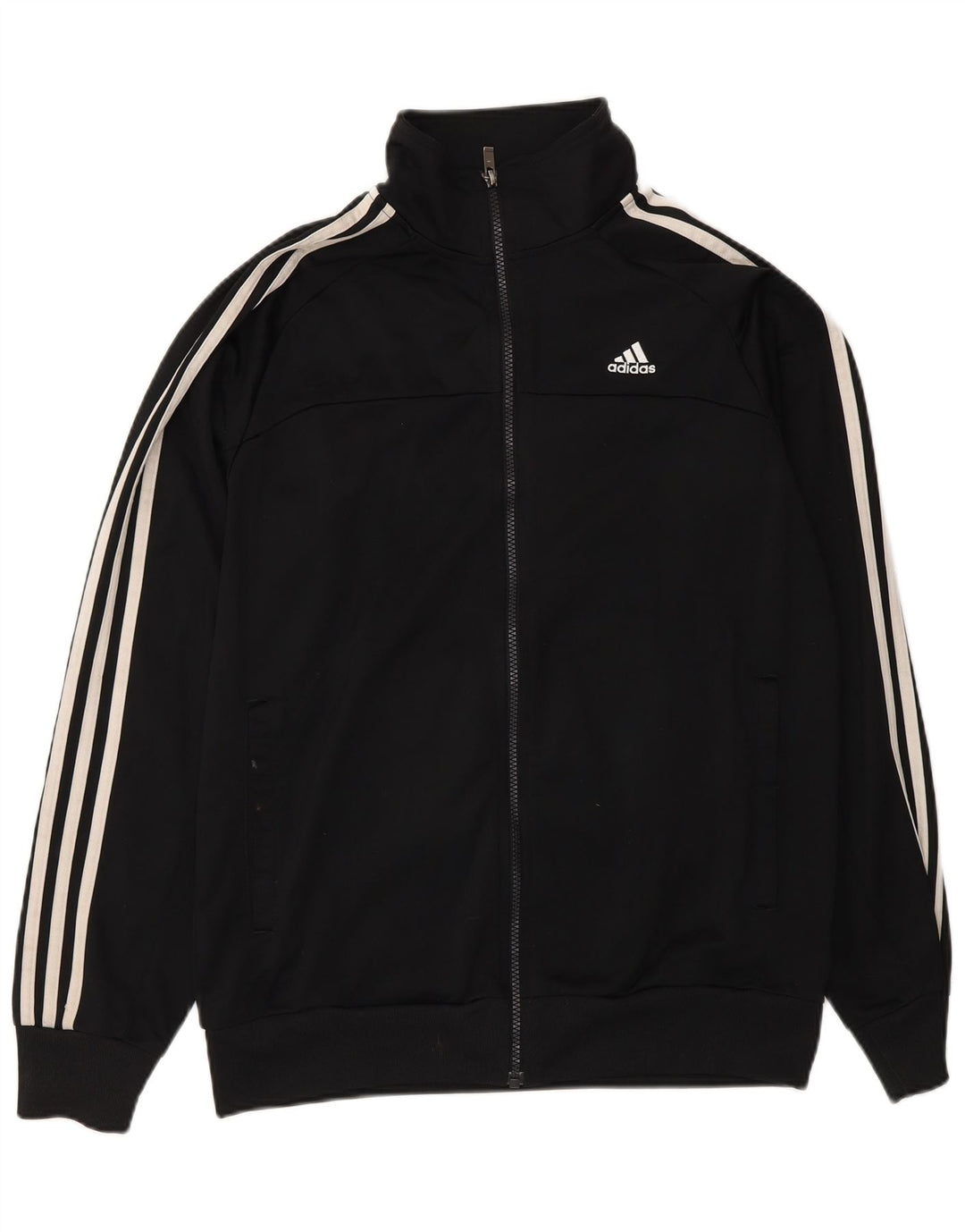 Adidas Mens Tracksuit Top Jacket UK 40/42 Médio Preto Poliéster