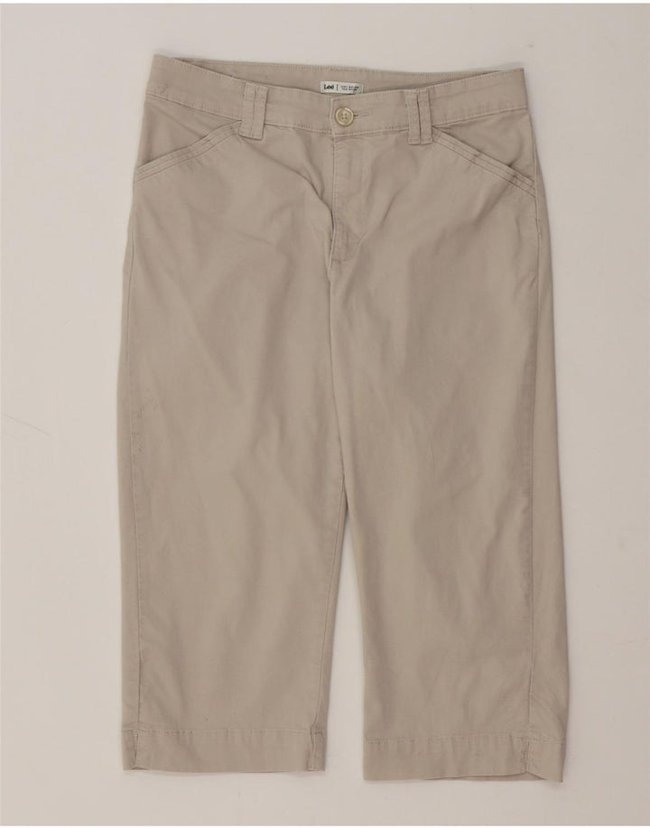 LEE Womens Straight Capri Trousers US 10 Large W30 L19 Grey Cotton Vintage Lee and Second-Hand Lee from Messina Hembry 