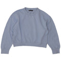 Zara Womens Crop Oversized Moletom Jumper Reino Unido 10 Pequeno Azul