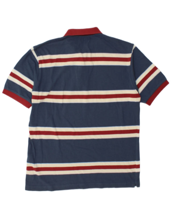 Camisa polo masculina Kappa XL algodão listrado azul