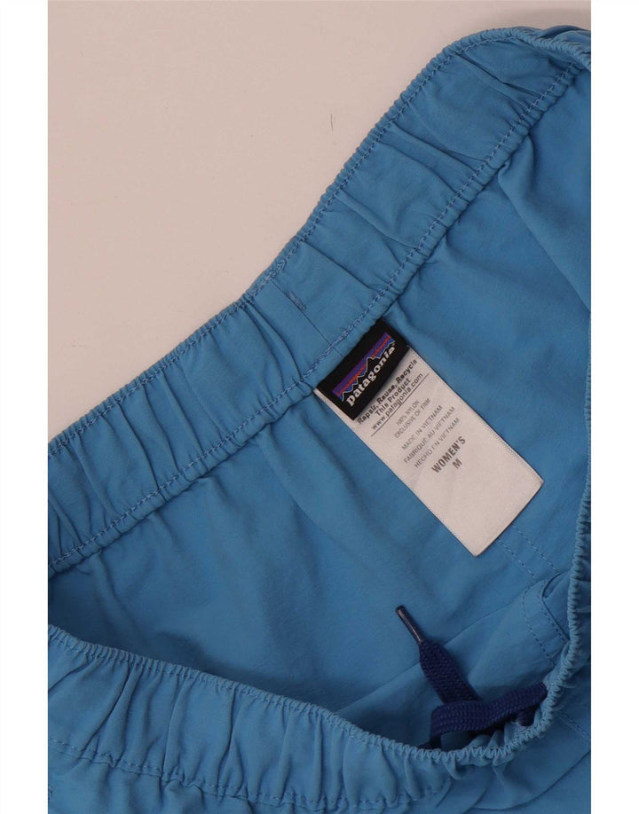 Shorts esportivos femininos Patagonia UK 12 médio azul nylon