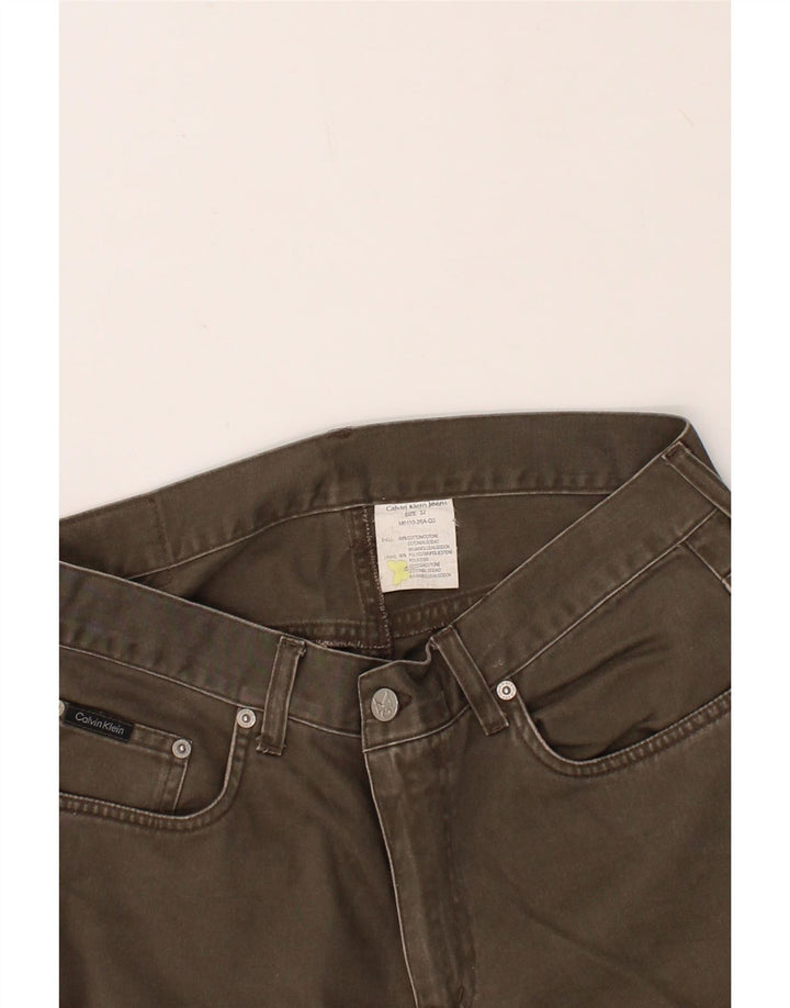 Calça jeans reta masculina CALVIN KLEIN W32 L31 algodão cáqui