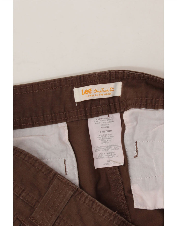 LEE Womens Cargo Shorts US 12 Large W34  Brown Cotton Vintage Lee and Second-Hand Lee from Messina Hembry 