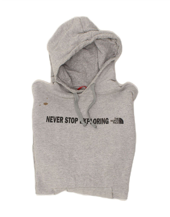 THE NORTH FACE Mens Graphic Hoodie Jumper Small Grey Cotton Vintage The North Face and Second-Hand The North Face from Messina Hembry 